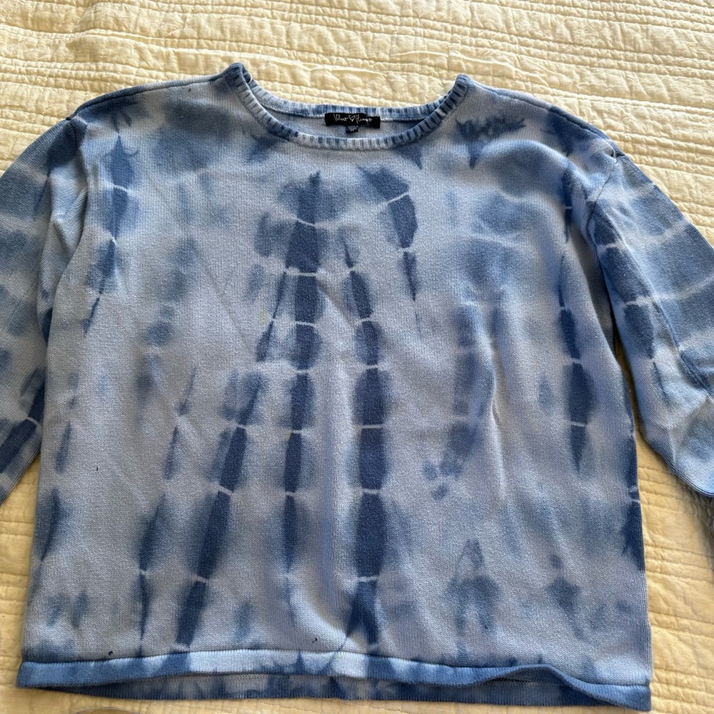 Blue Velvet Heart 💙 Tie-Dye Sweater Medium